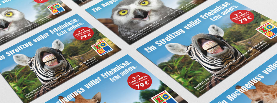 Plakatkampagne für den Erlebnis-Zoo Hannover